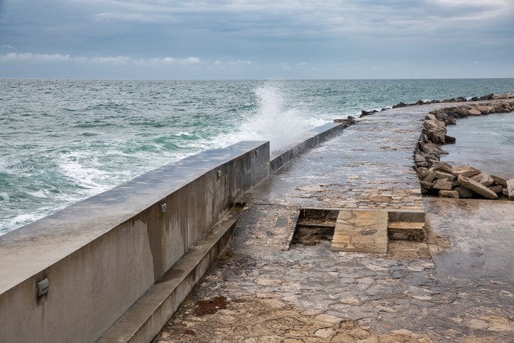 Concrete seawall repair
