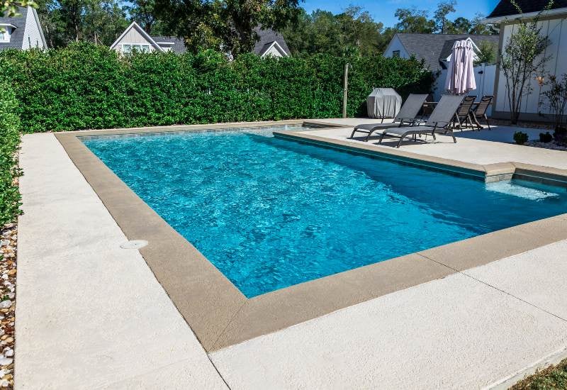 Concrete pool deck leveling around residential swimming pool in Loganville & Gainesville, GA