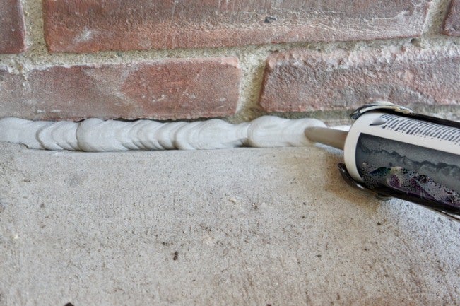 Polyurethane foam to raise and support sunken concrete slabs.